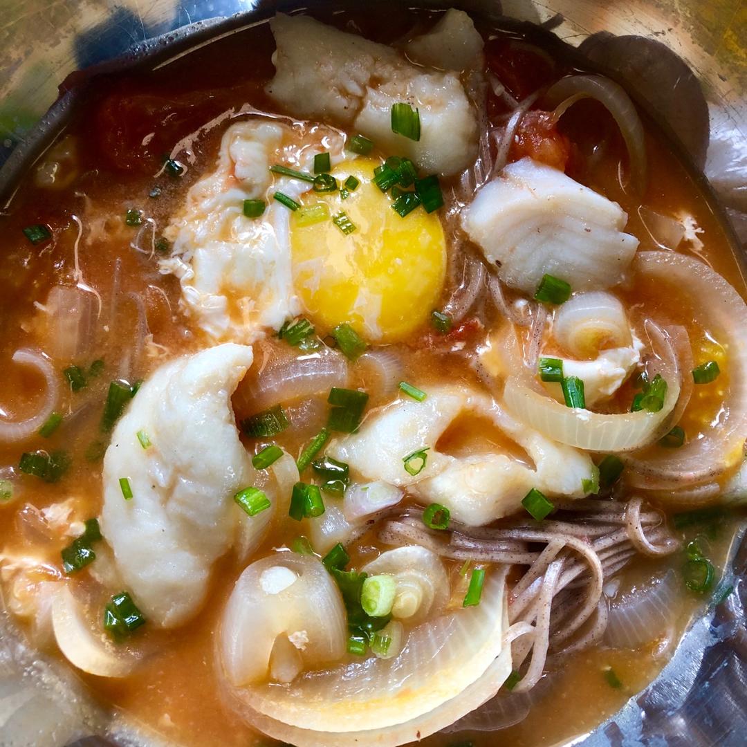 （低脂饱腹）番茄龙利鱼荞麦面