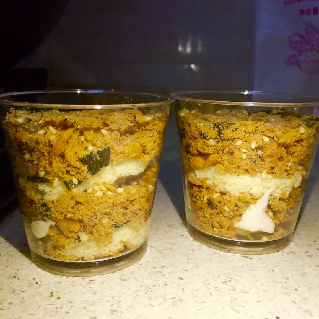 自制肉松沙拉蛋糕盒子