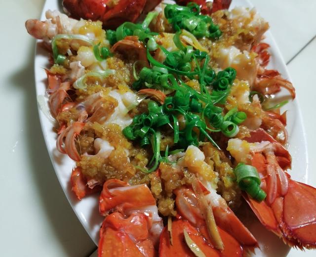 清蒸波龙+龙虾粥