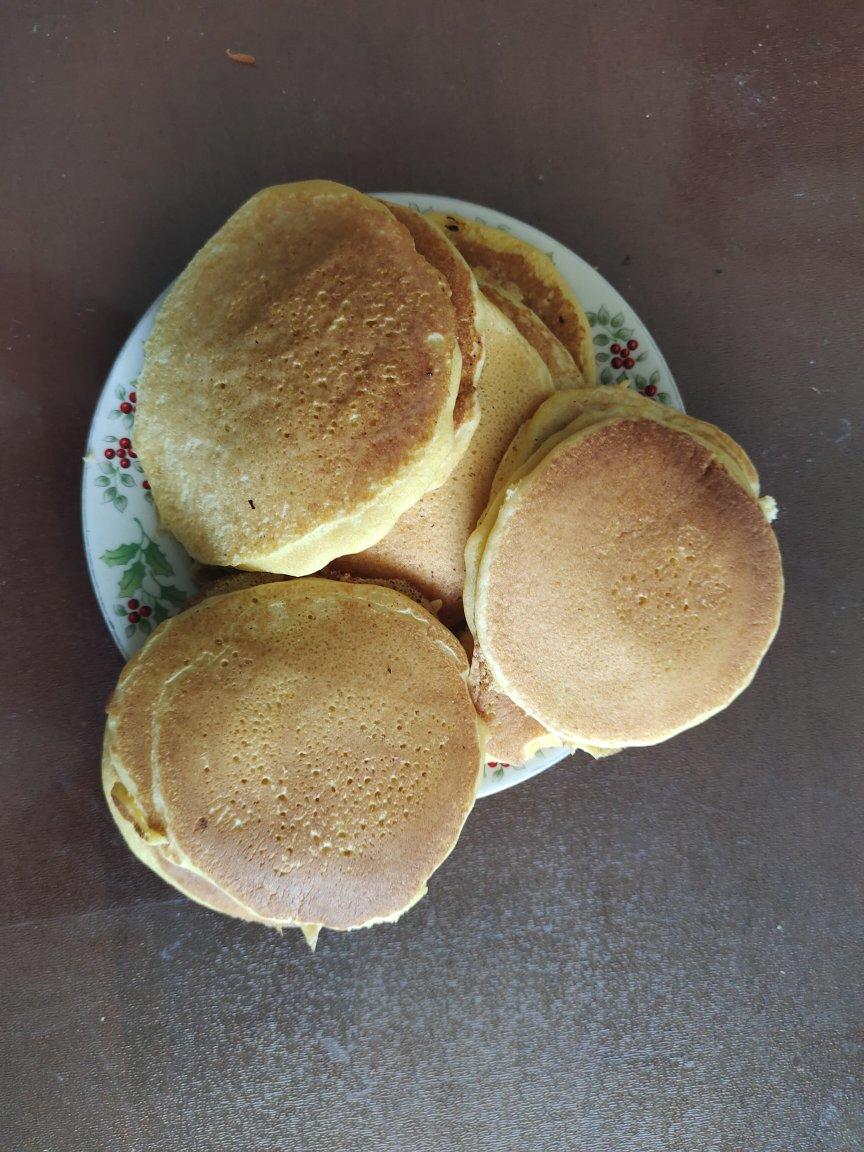 玉米面松饼，早起5分钟搞定，又软又健康