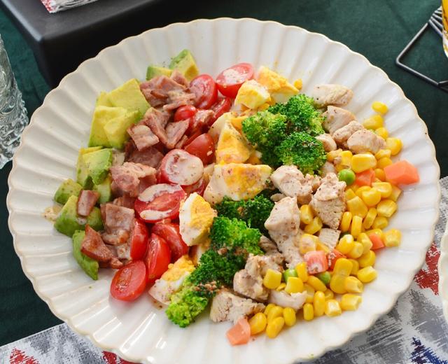 cobb salad考伯沙拉🥗高颜值彩虹沙拉🌈附低卡油醋汁配方