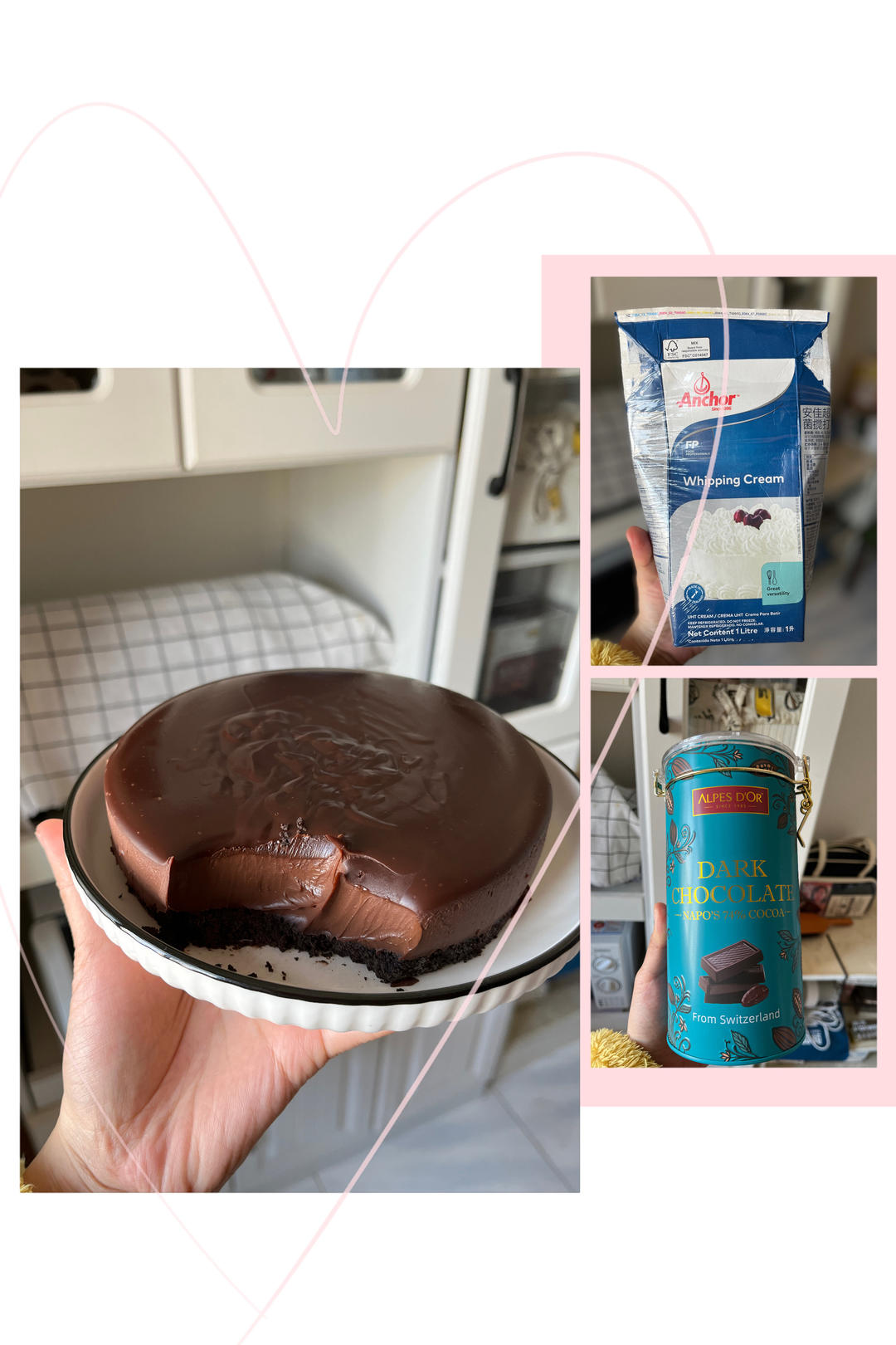 自制冰山熔岩巧克力🍫浓郁丝滑，简单又好吃