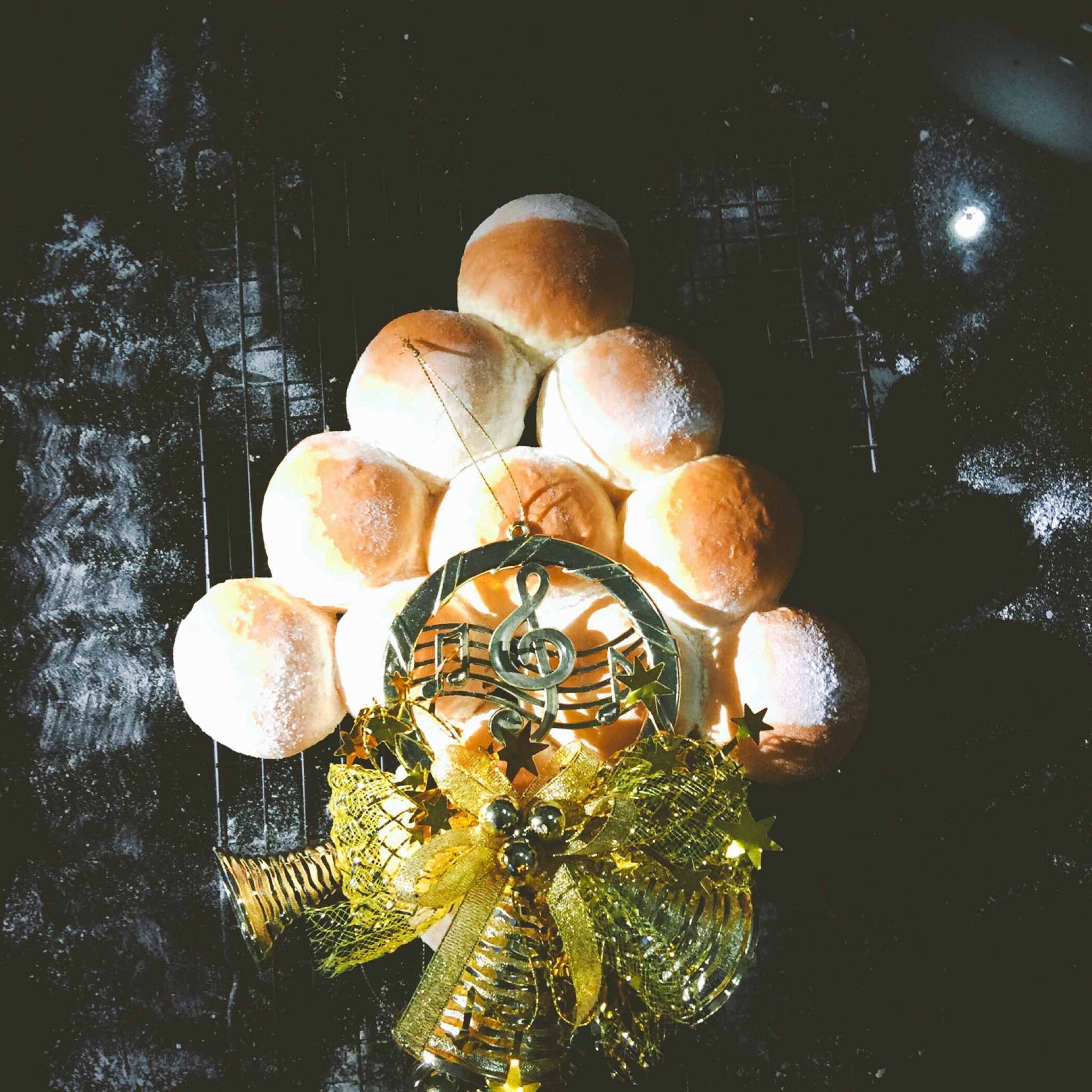 圣诞树面包--焦糖苹果馅儿