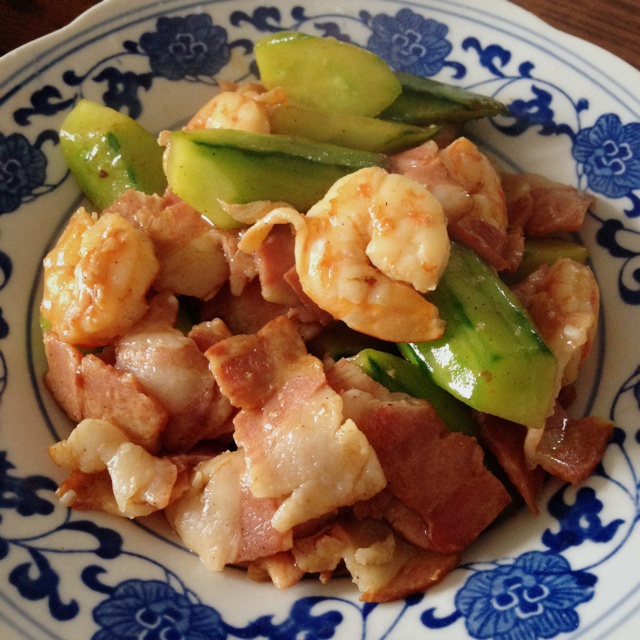 黄瓜炒虾仁