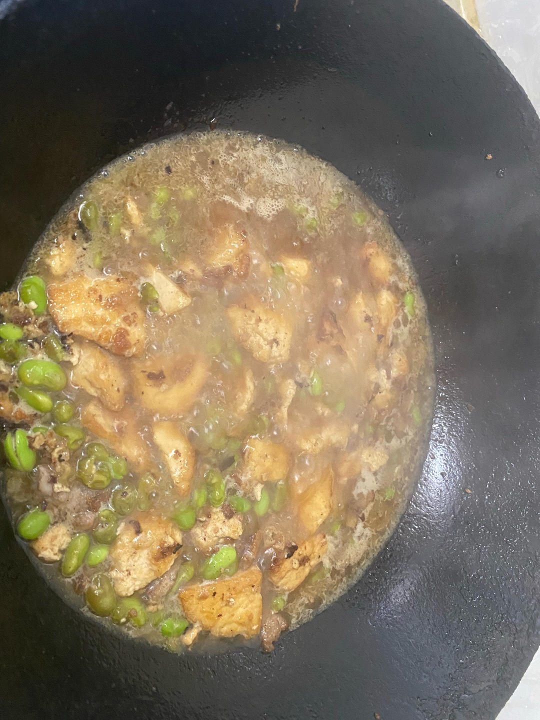 臭豆腐烧毛豆