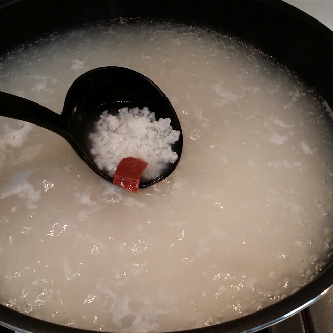 酱瑶柱菜蔬海参泡饭的做法 步骤5
