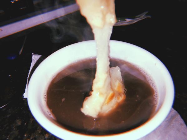 烤年糕红豆汤