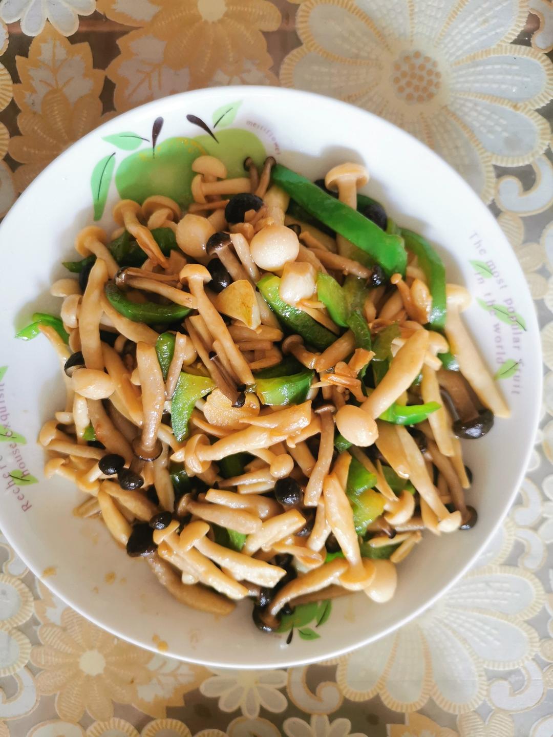 素炒白玉菇
