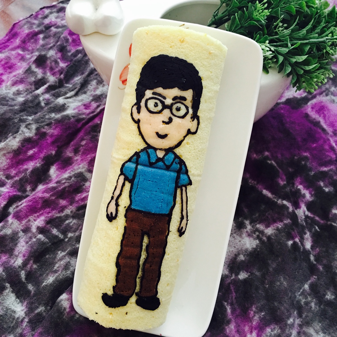 细腻零消泡彩绘蛋糕卷图案面糊制作方法