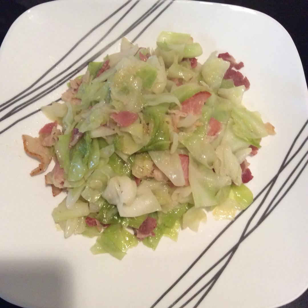 培根手撕包菜