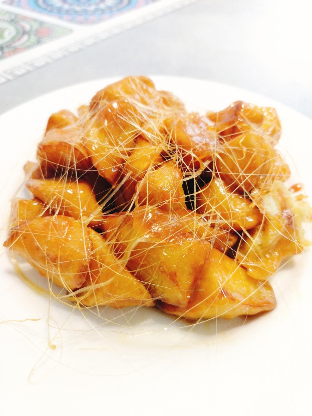 一次成功的拔丝红薯（附炒糖细节、拉丝视频）