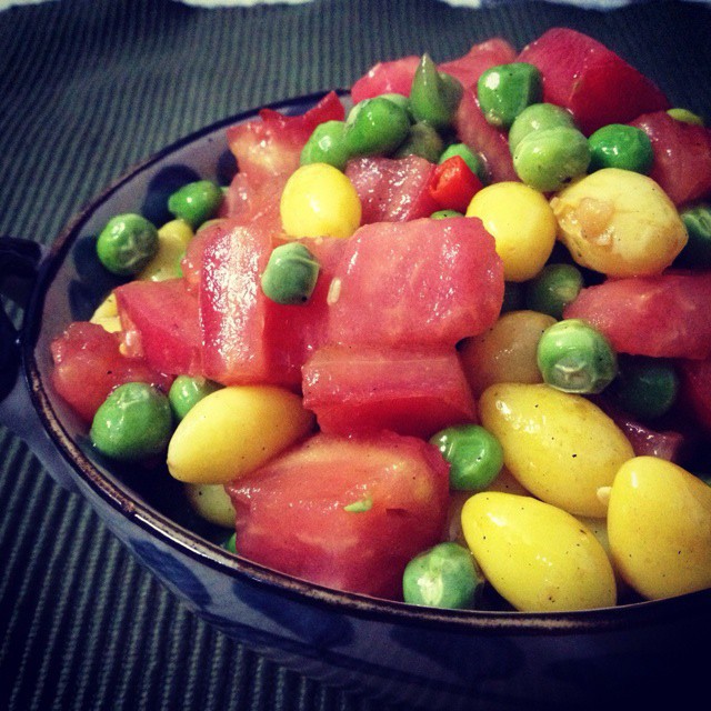 芦笋百合炒白果