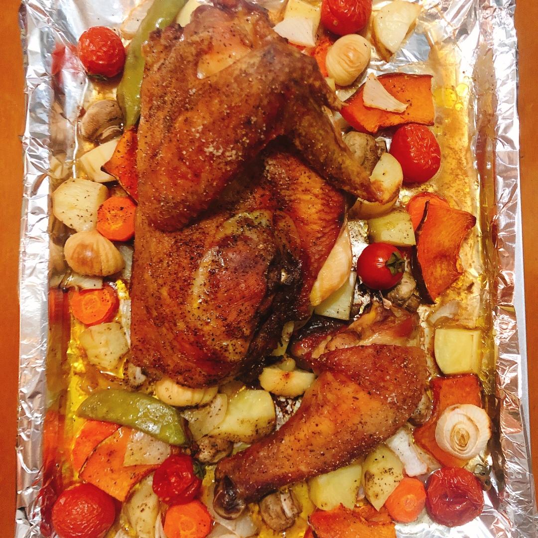 椒盐脆皮烤鸡（北鼎食谱）