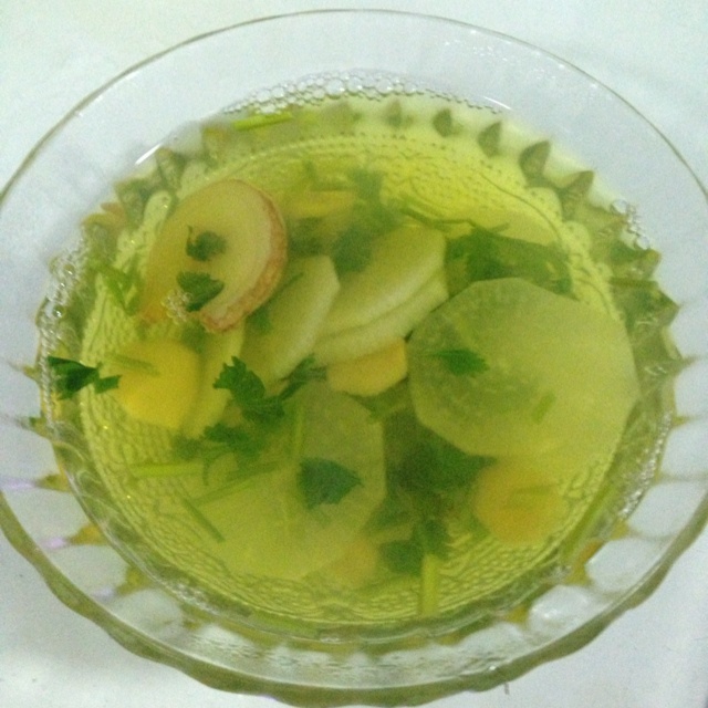 香菜白萝卜生姜汤