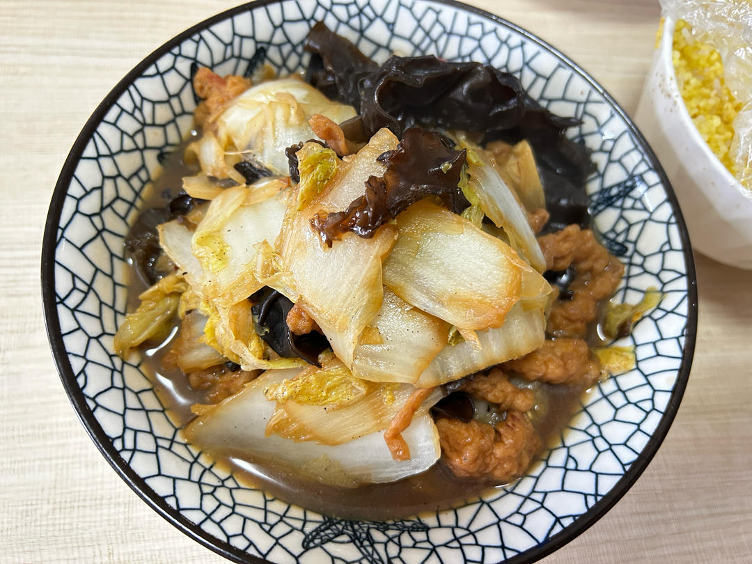木耳白菜炒肉片