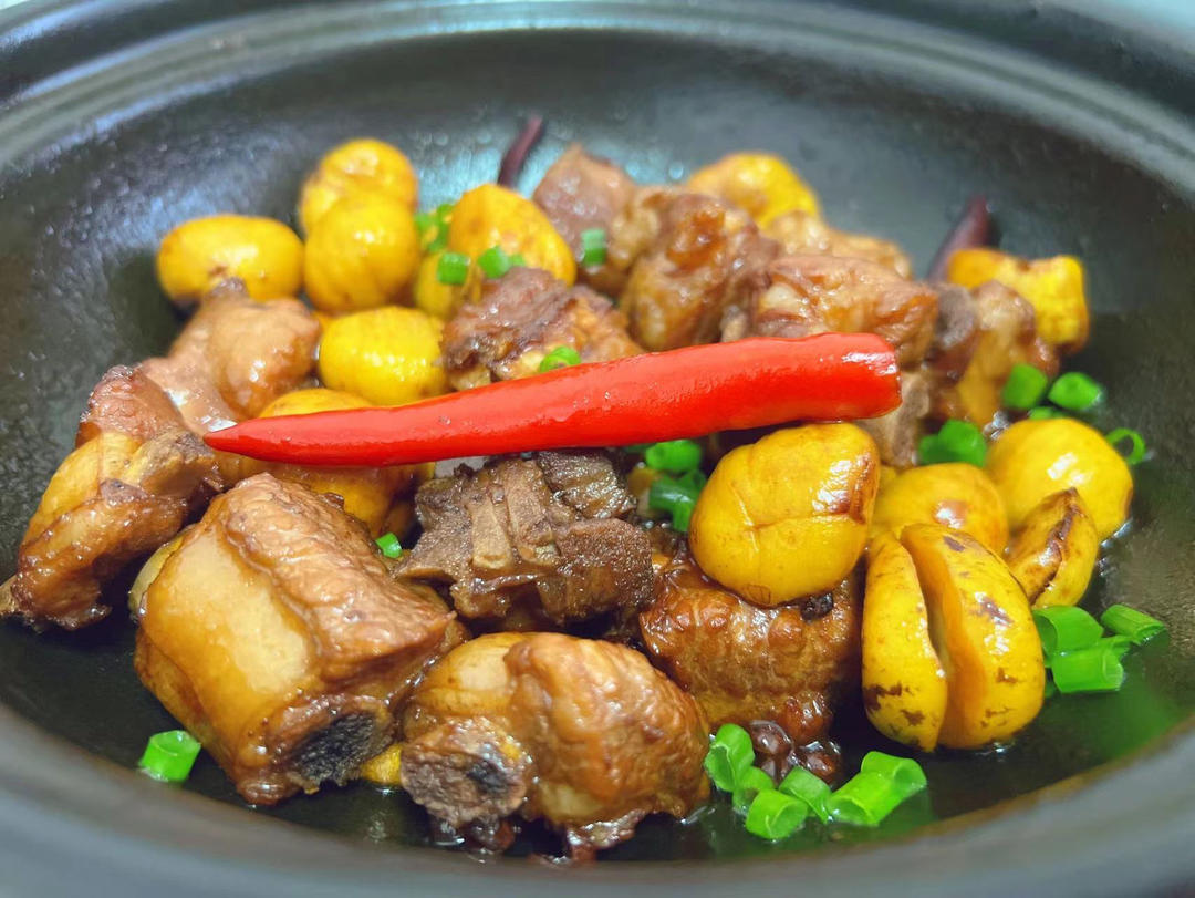 板栗烧排骨