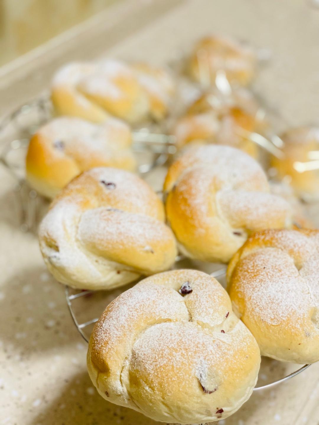 蔓越莓软面包的做法