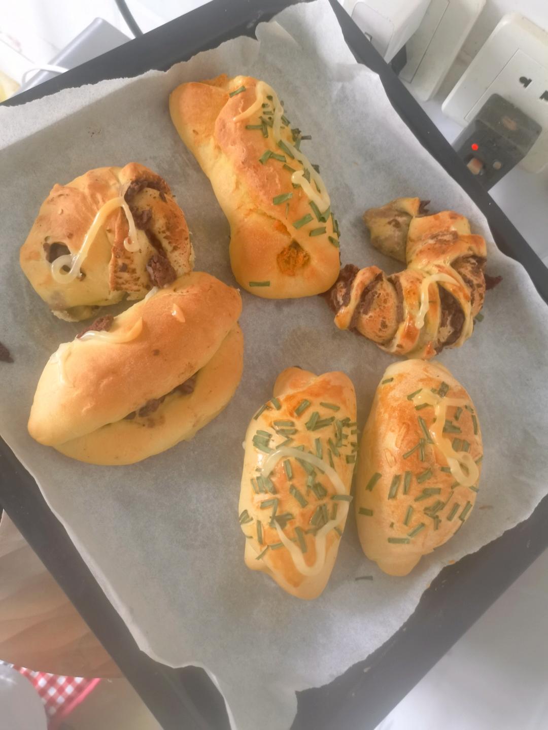 香葱火腿肉松面包