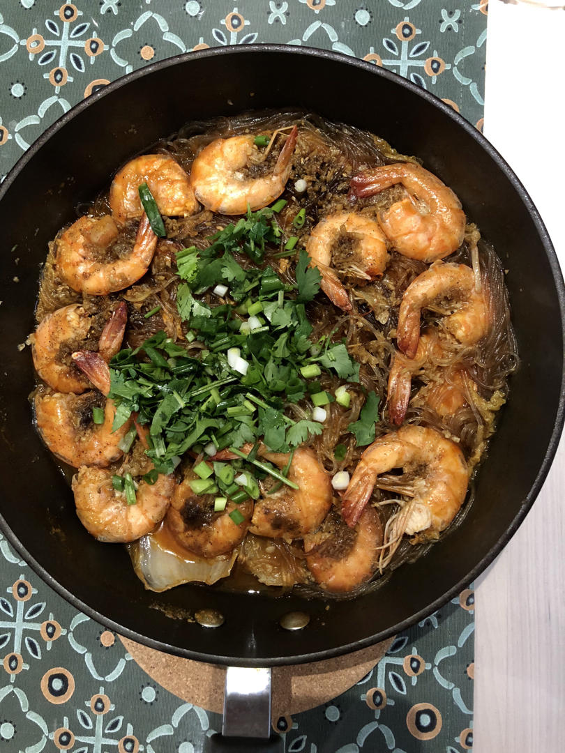鲜虾粉丝煲