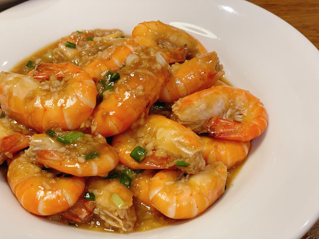 芥末蒜蓉罗氏虾（简易版）