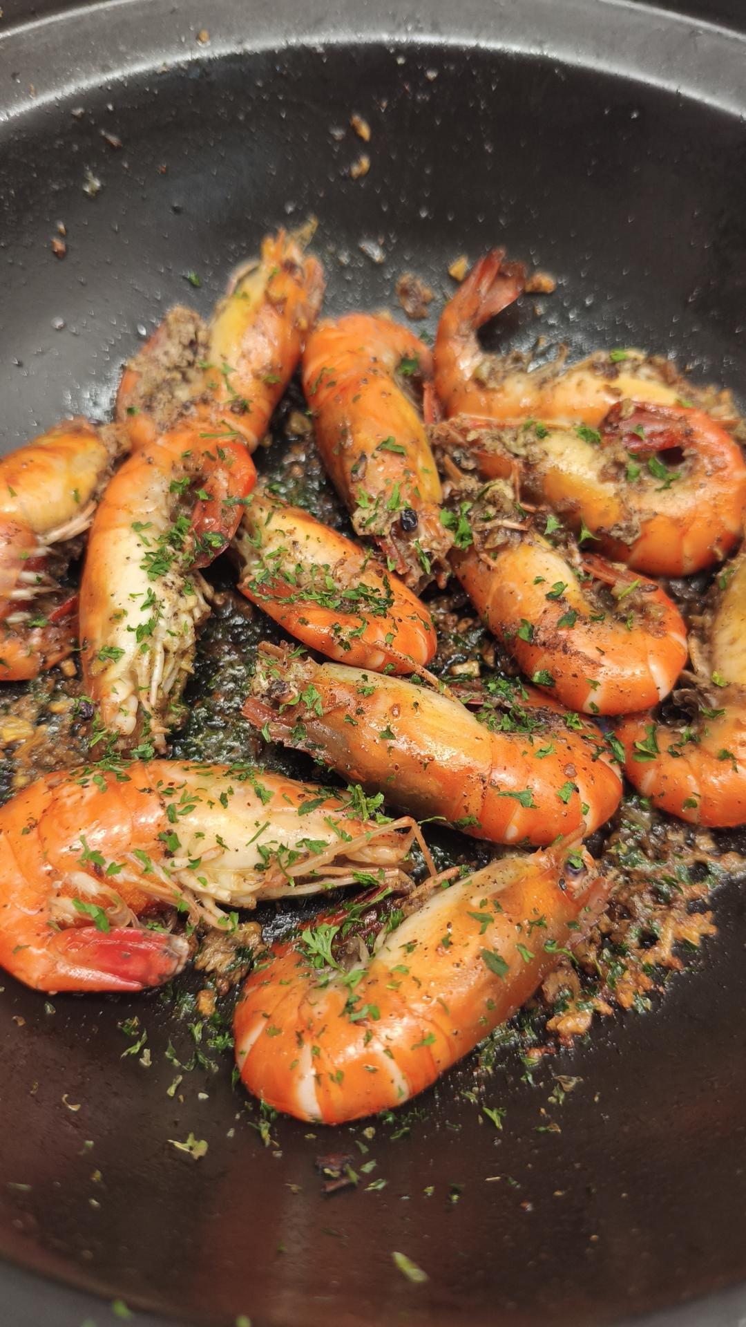 黑胡椒罗氏虾（肉桂）