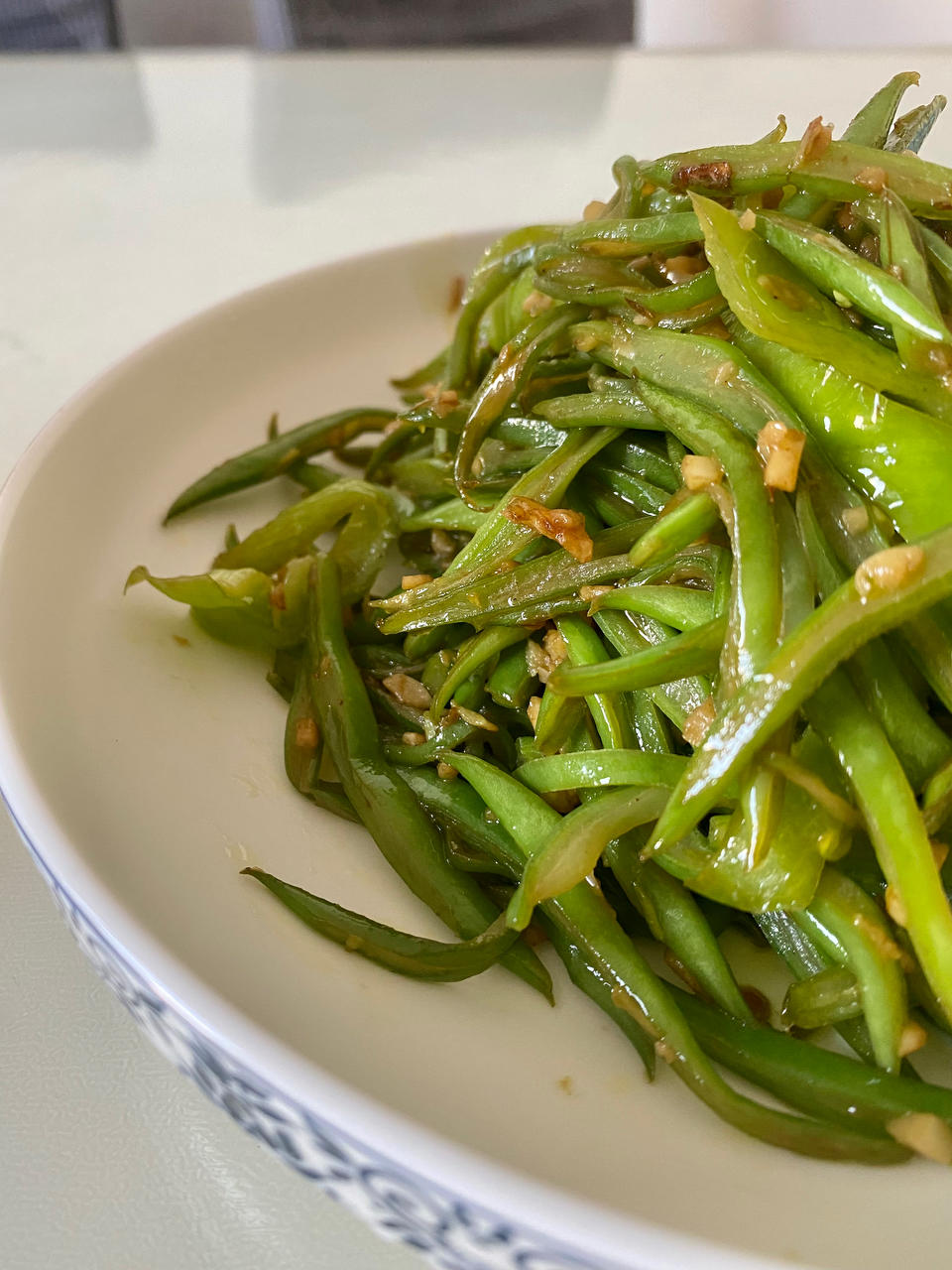 超级下饭的青椒扁豆丝❗️好吃不胖～