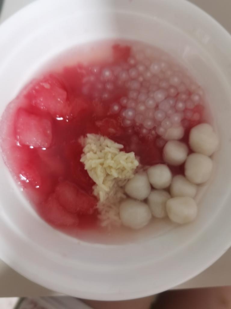 西瓜沙冰汤圆