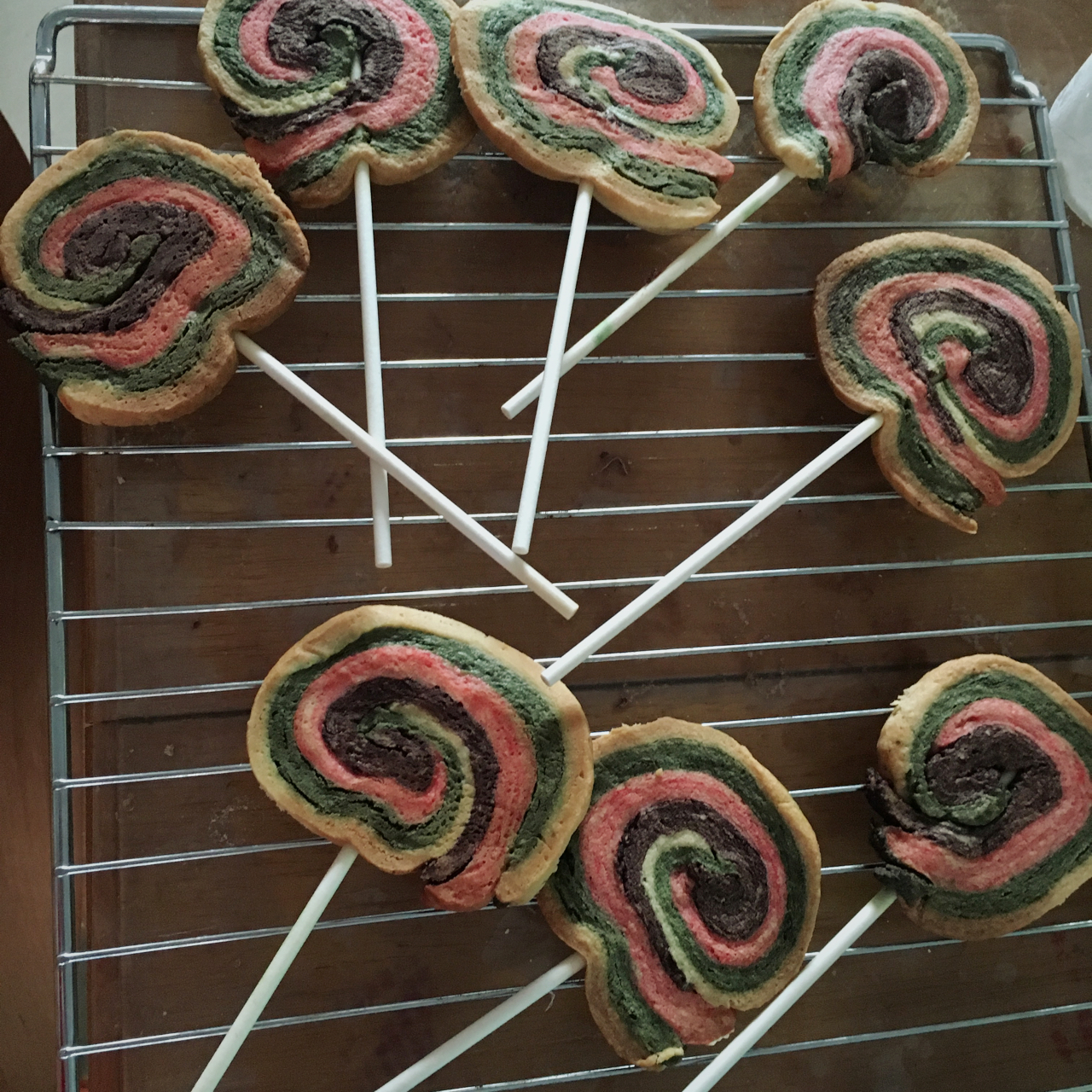 彩色棒棒糖饼干