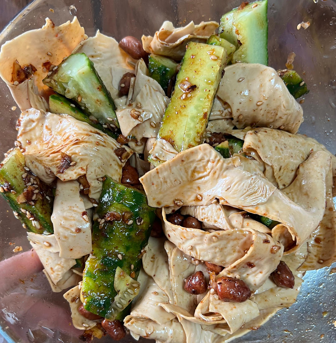 分三步99%还原菜市场凉拌菜-拍黄瓜/拌黄瓜/拌腐竹