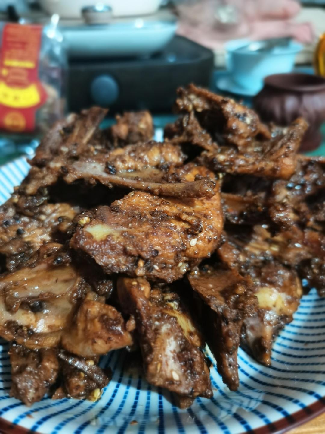 孜然炒鸡架