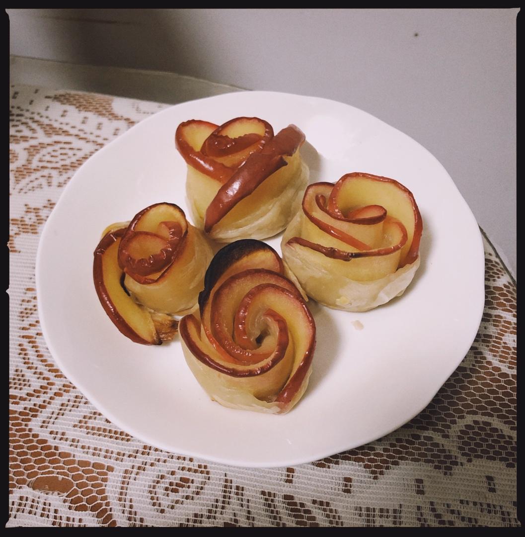 玫瑰花苹果挞（手抓饼版）