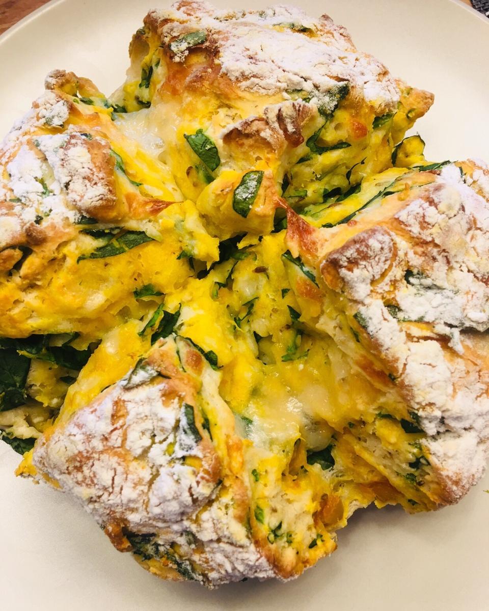 菠菜南瓜奶酪丹波面包丨健康·烘焙