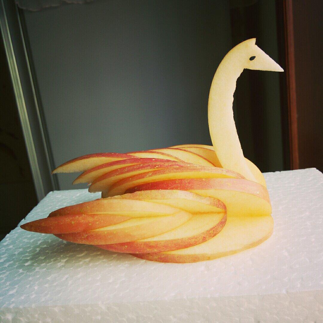 风向喵做的苹果天鹅