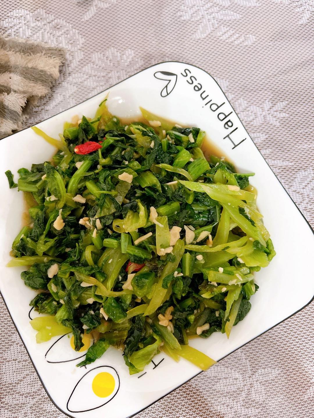 减脂好食——凉拌莴笋叶