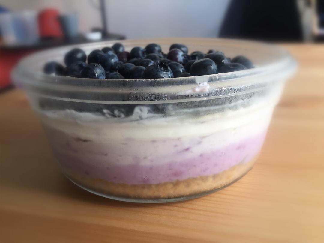 渐变蓝莓冻芝士蛋糕（免烤）
