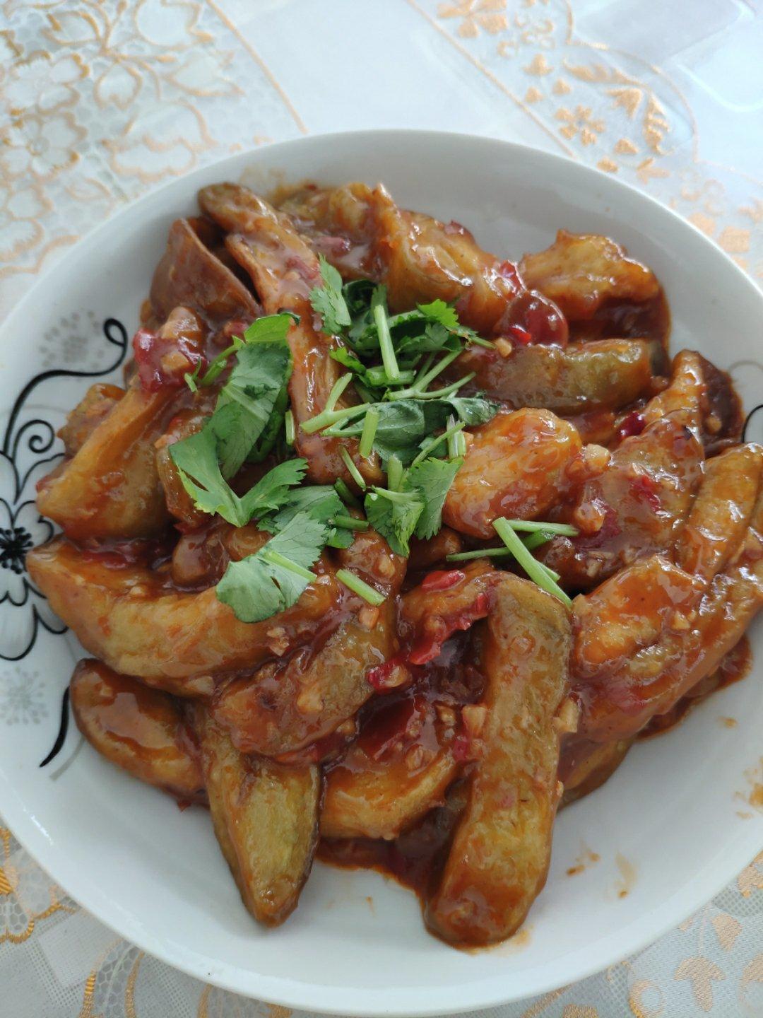 脆皮鱼香茄子 家常鱼香味儿就这么简单