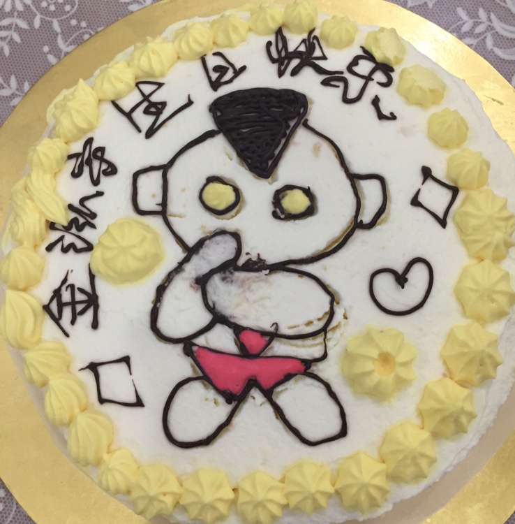 金泓宇妈妈做的奥特曼蛋糕