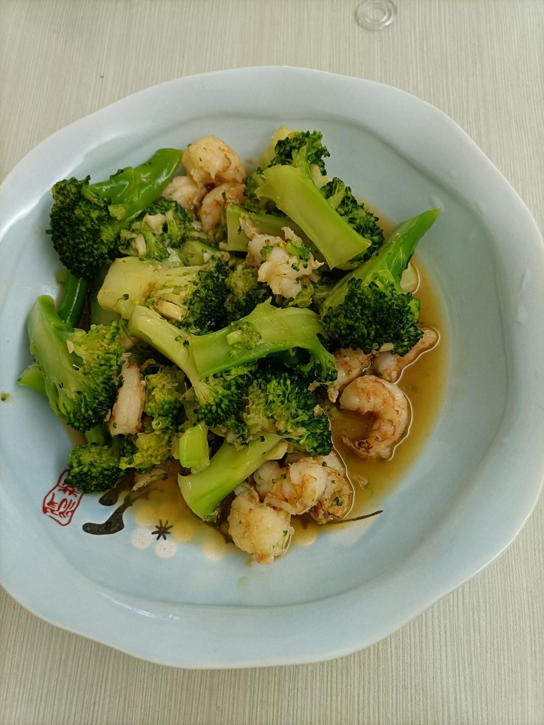 减肥去脂的西兰花炒虾仁