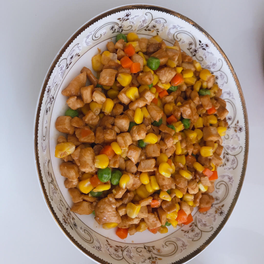 玉米鸡丁