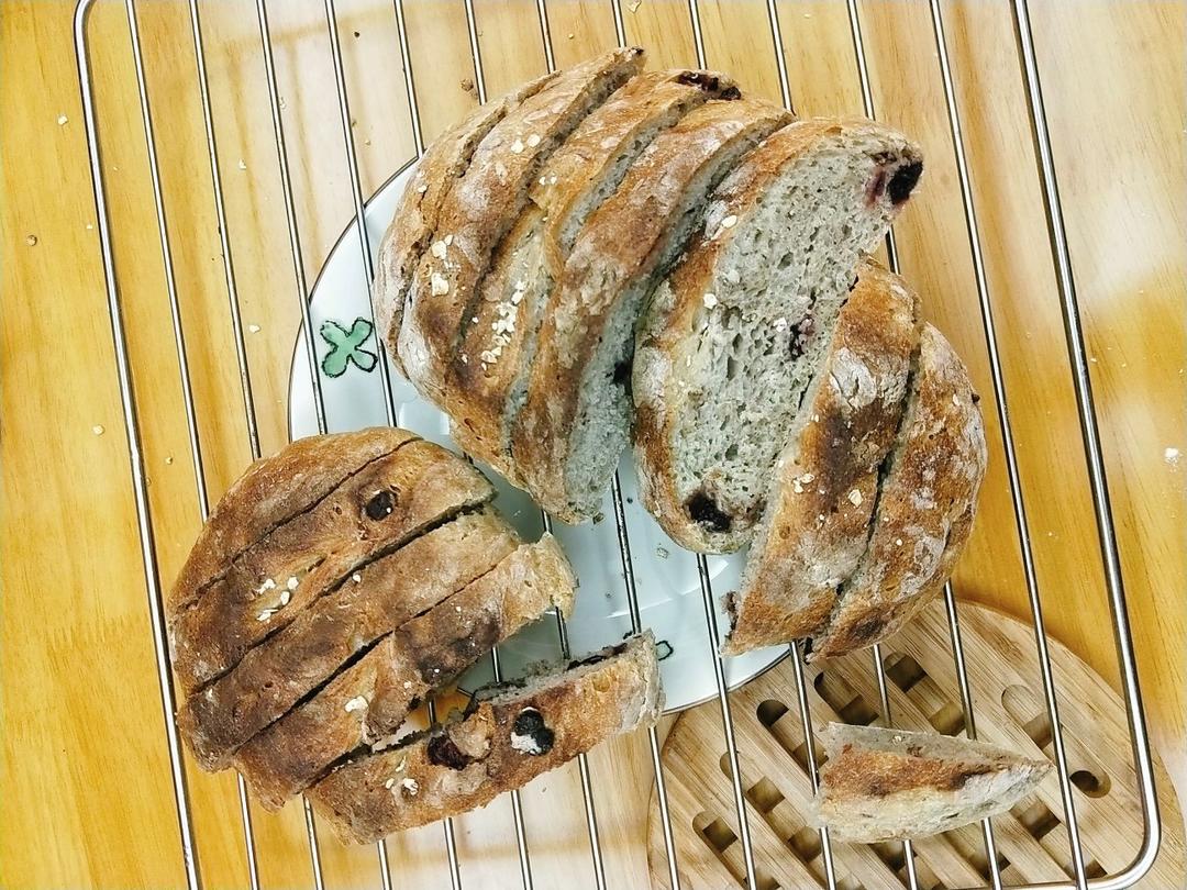 免揉全麦面包（无油无糖）