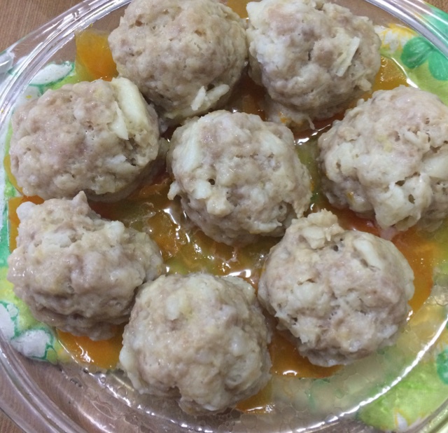 山药蒸丸子