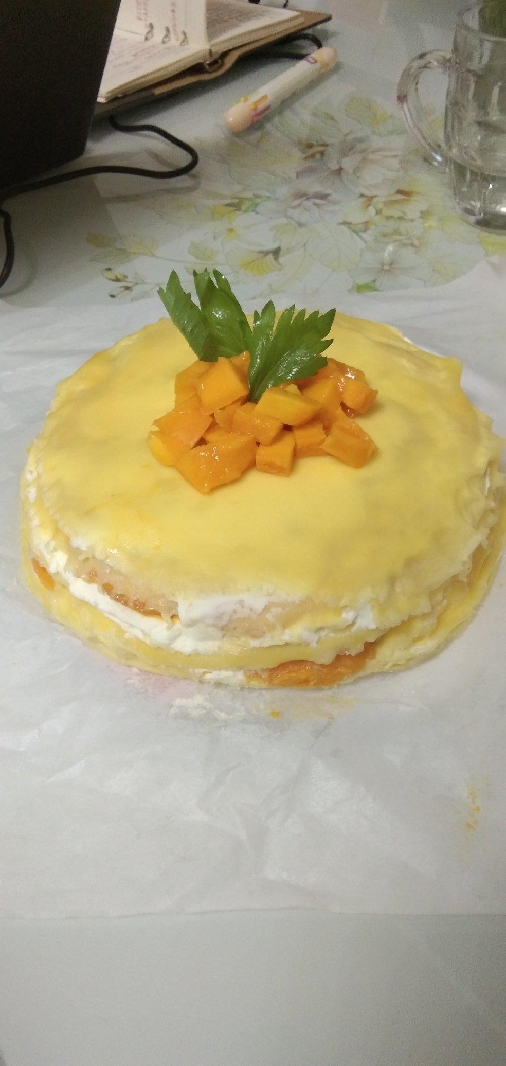 芒果千层蛋糕，100%成功告别煎皮无能