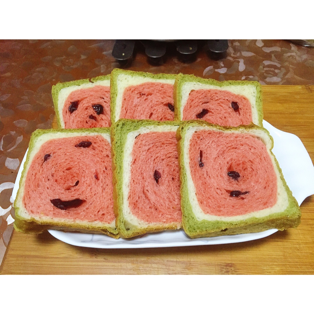 西瓜吐司(中种北海道吐司)