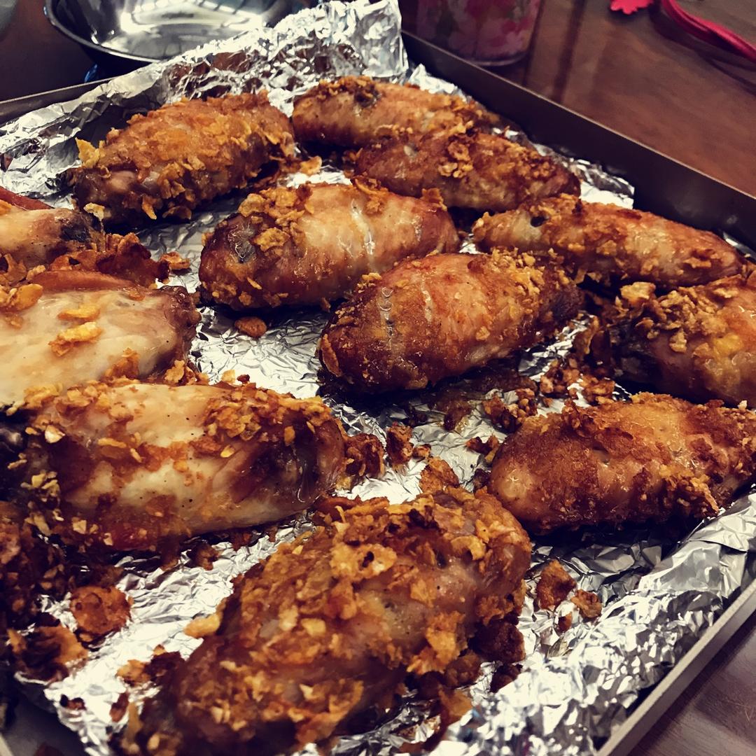 玉米片的妙用—香酥烤翅