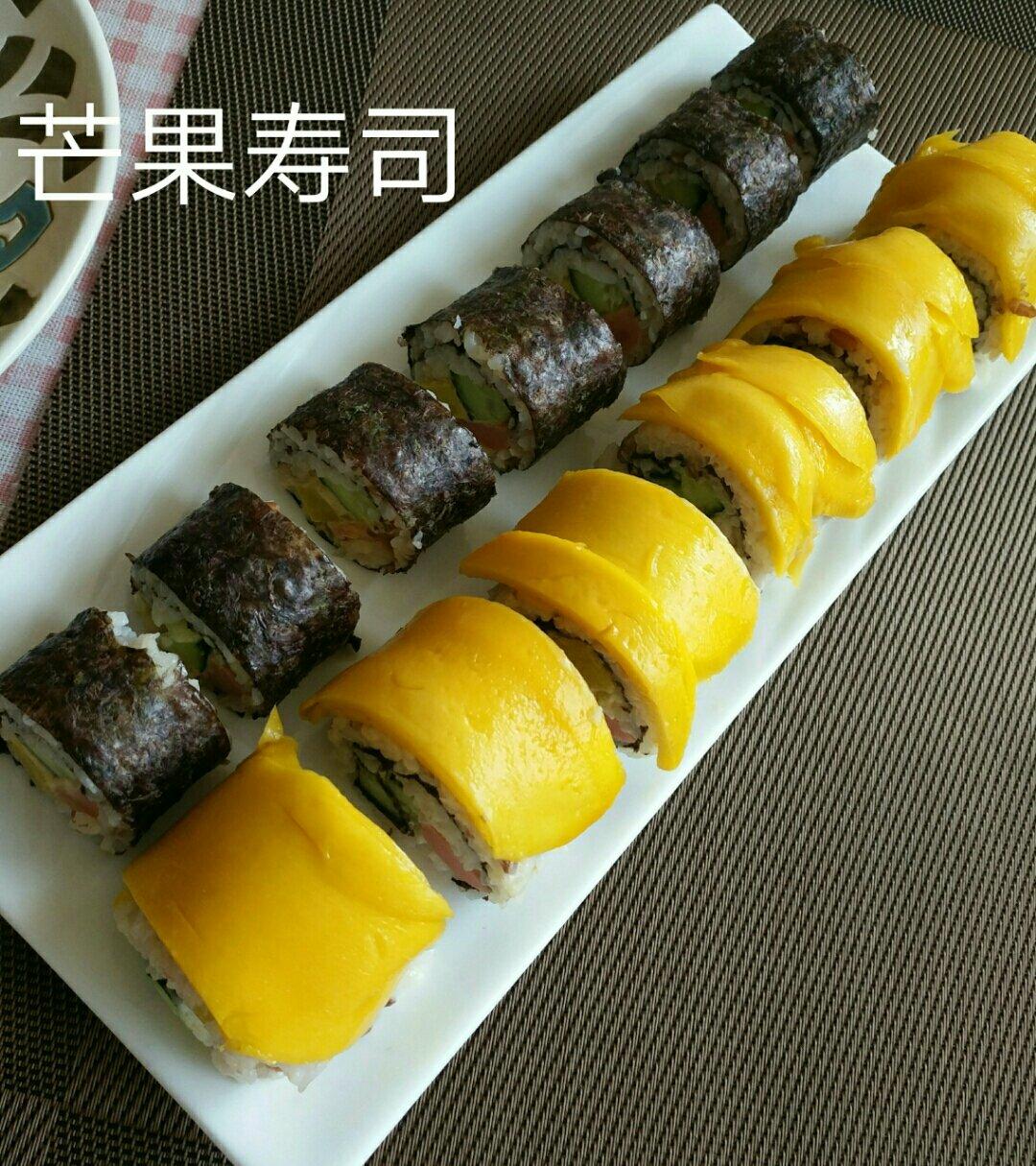 照烧鳗鱼牛油果&海虾沙拉芒果寿司