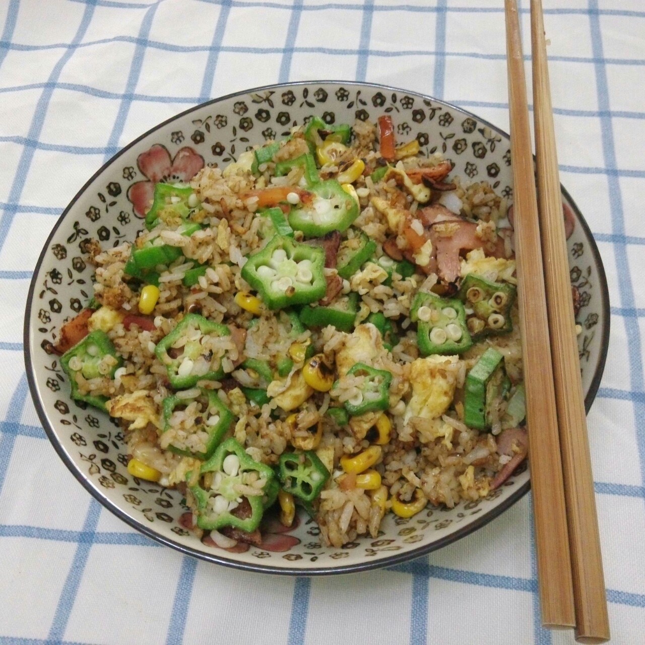 秋葵香肠炒饭