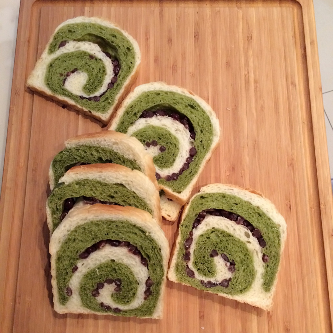 抹茶蜜豆吐司