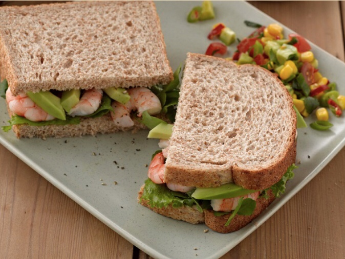 牛油果鲜虾三明治 — 5分钟快手工作餐 | 增肌•减脂食谱
