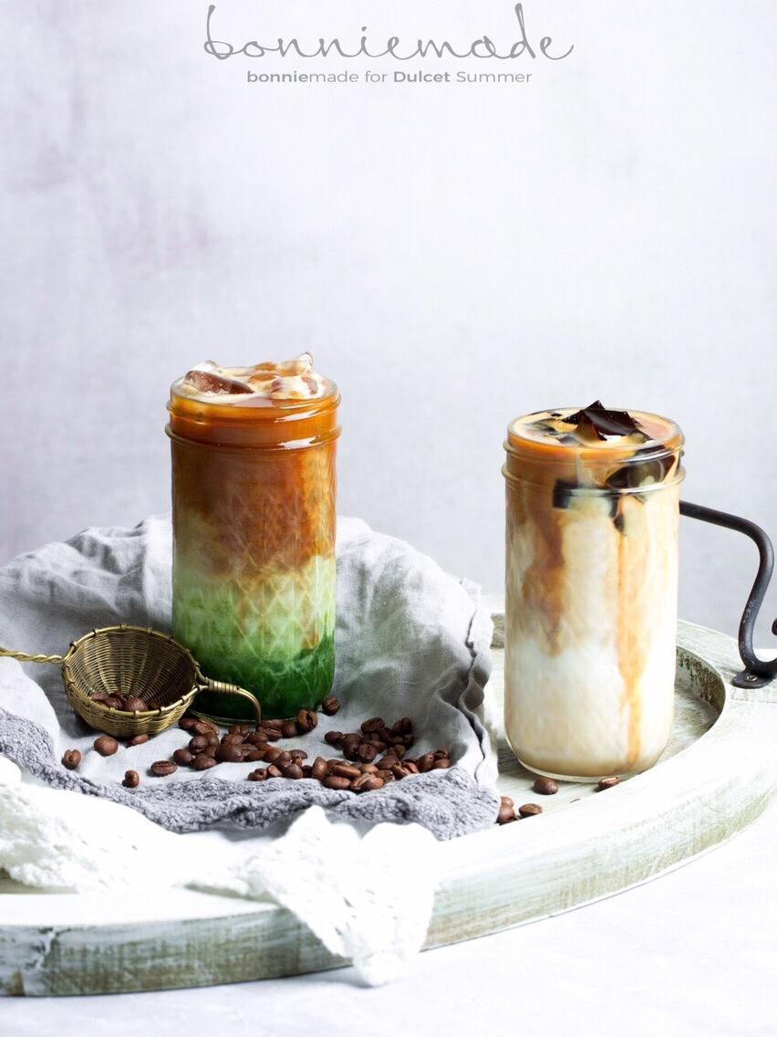 【落日水吧】抹茶拿铁冰咖啡（手冲版）