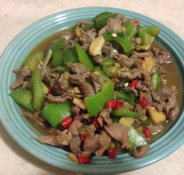 剁椒辣炒鸡胗